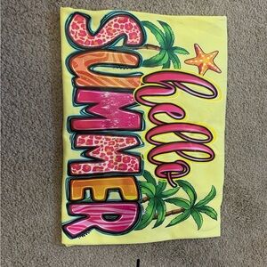 Yellow 'Hello Summer' Graphic Tee